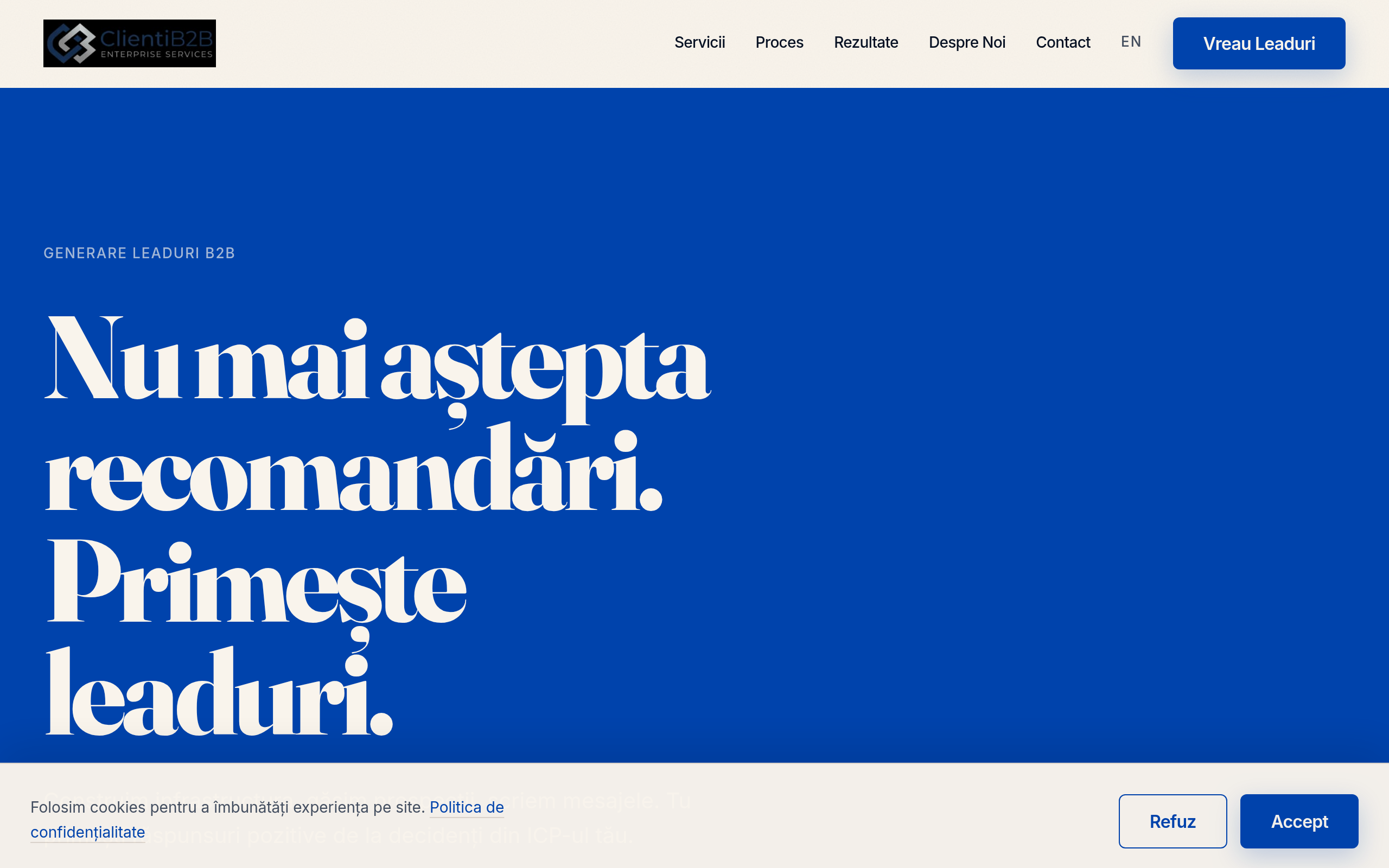 Platformă ClientiB2B — Cold Outreach B2B
