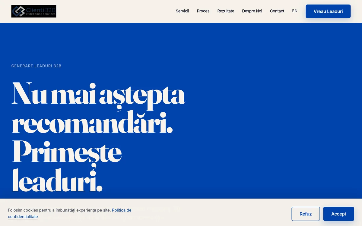 Platformă ClientiB2B — Cold Outreach B2B