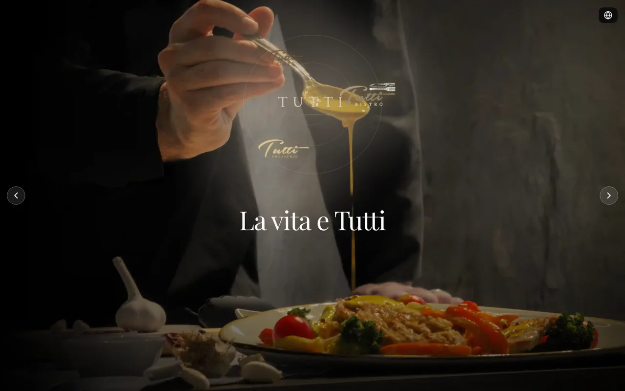 Pagina principală Tutti Resto