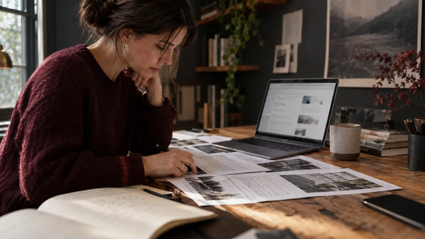 Imagine ilustrativă: analiză și verificare a documentelor folosite drept surse